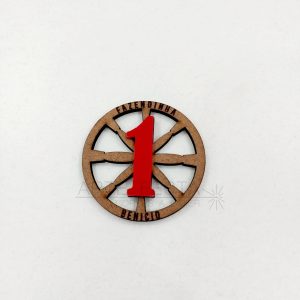 Roda Personalizada com nome e Idade, MDF com acrílico-Fazendinha
